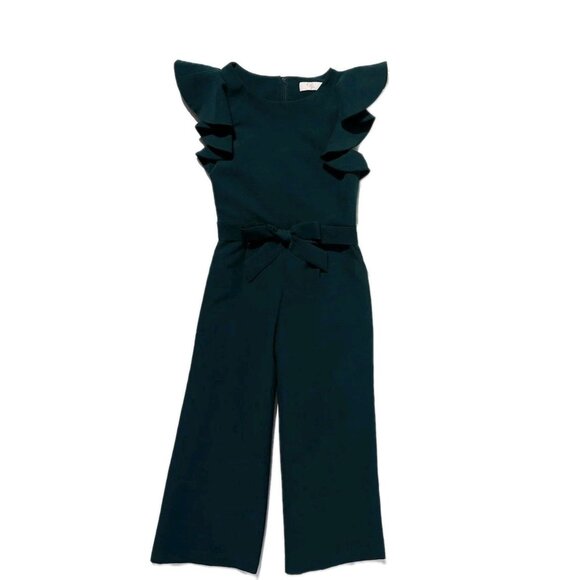 GB girls Other - GB Big Girls Front Tiered Ruffle Sleeve Jumpsuit Green Size 12